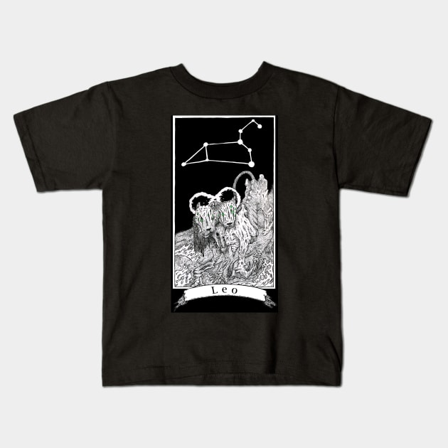 Leo - The Zodiac Retrograde Kids T-Shirt by WinslowDumaine